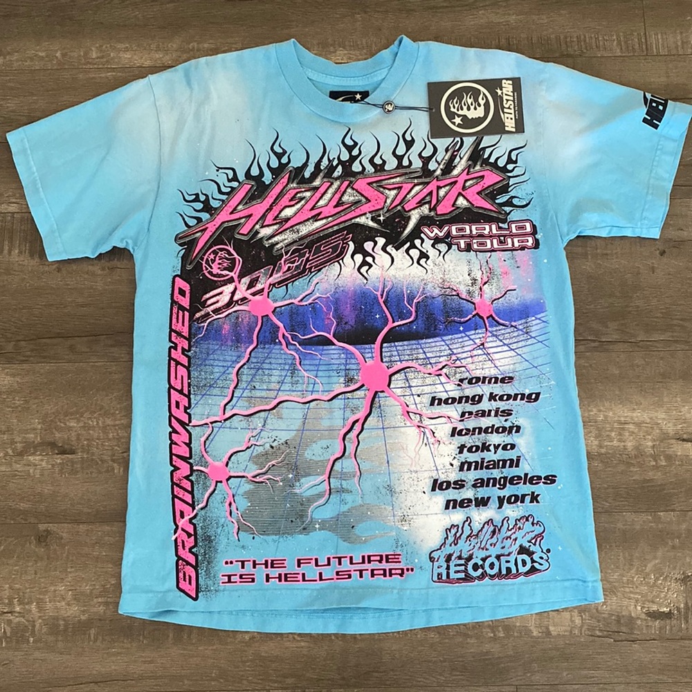 Hellstar Neuron TShirt Blue Size Small